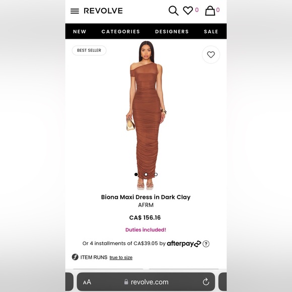 NWT Size S - Biona Maxi Dress Color: Dark Clay - Picture 4 of 16